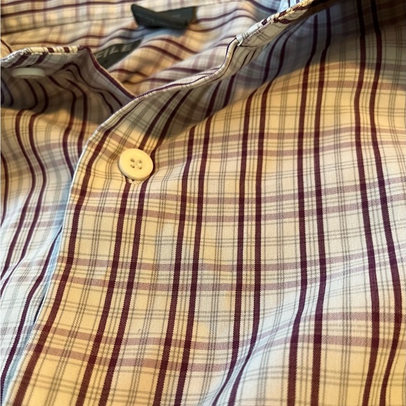 Profile Lifestyle 2XLT Men’s Shirt Burgundy/White Button Up - Picture 5 of 6